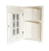 Corner cupboard, white