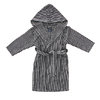 Children's hooded bathrobe, black/ sand