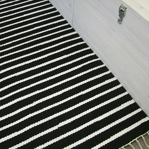 Cotton carpet, black/ white