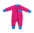 Children's terry jumpsuit, pink/ blue