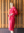 Women's bathrobe, red/ pink