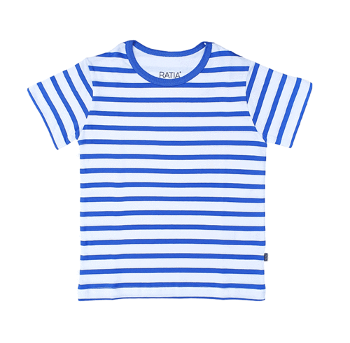 Children's T-shirt, white/ blue