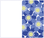 Folded card; Hepatica, blue