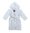 Children's bathrobe with zipper, grey/ white