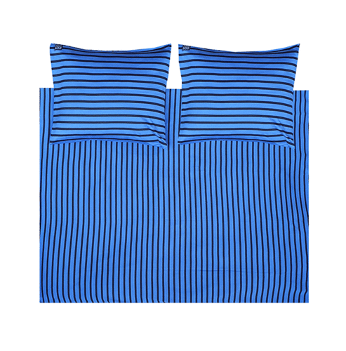 Tricot bedding douple wide, blue/ black