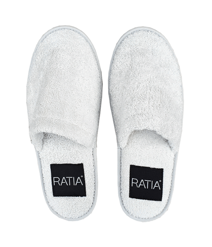 Bath slippers, light grey