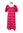 Women´s short nightdress, red/ pink