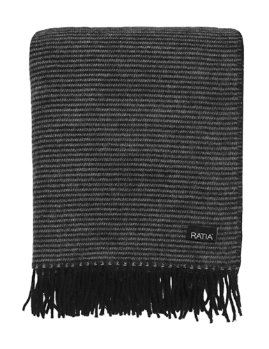 Wool blanket, black/ sand