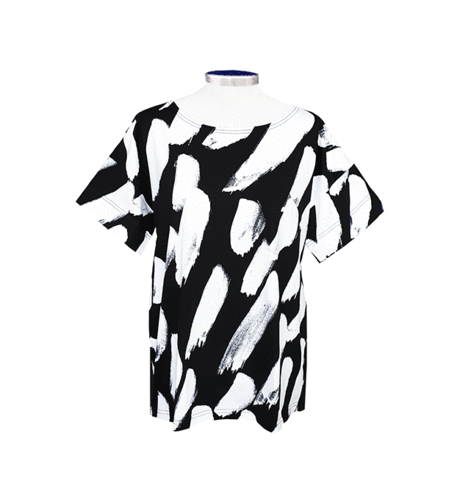 Women´s tricot shirt, black/ white