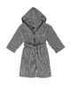 Children's bathrobe with zipper, black/ sand