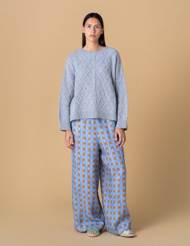 Women’s knit sweater Annikki, grey